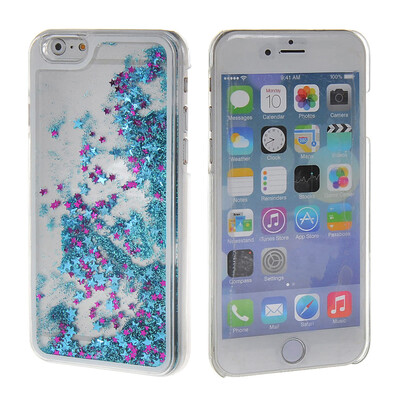 

MOONCASE Игристые песочные часы Дизайн Жесткий Прорезиненные чехол для Apple IPhone 6 (4.7 inch) Синий