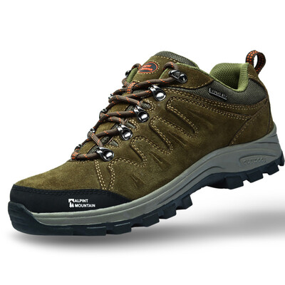 

Elmond outdoor men&women mountaineering shoes walking shoes sports shoes wear non-slip leather breathable 630-827 men&39s khaki 42