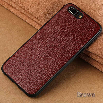 

Genuine Leather Phone Case For OPPO R11 Litchi Texture Back Cover For R9 R9S Plus Case