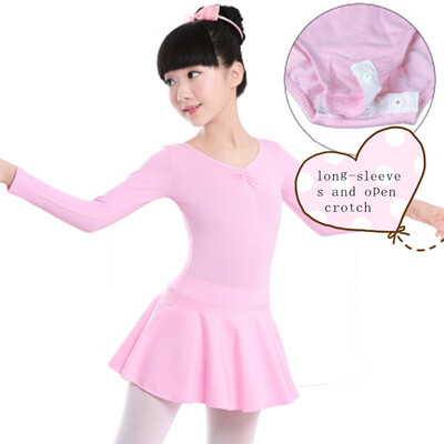 

2018 Girls Ballet Leotard Long or short Sleeve Gymnastic Leotard Ballet Dress Dancer Kids Girls Ballet Costumes Dance Leotard Danc