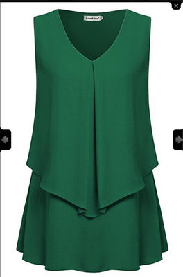 

Leisure sleeveless chiffon blouse