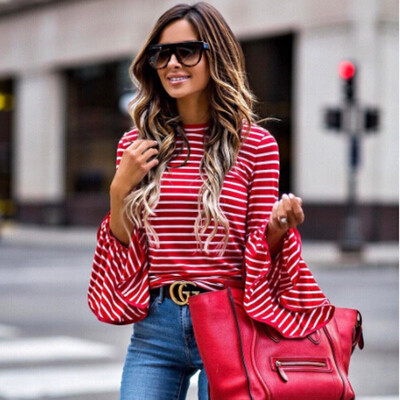 

Women Ladies Summer Fashion Loose Casual Cotton Long Sleeve Tops Blouse