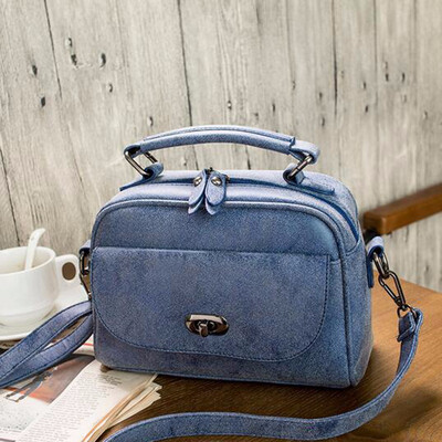 

High Quality Numbuck Leather hand bag Women Top-Handbag Fashion lock Women Shoulder Bag Shell Stlye Women Bag