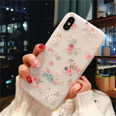 

Flower Silicon Phone Case For iPhone 7 8 Plus Rose Floral Leaves Cases For iPhone X 8 7 6 6S Plus 5 5S SE Soft TPU Cover