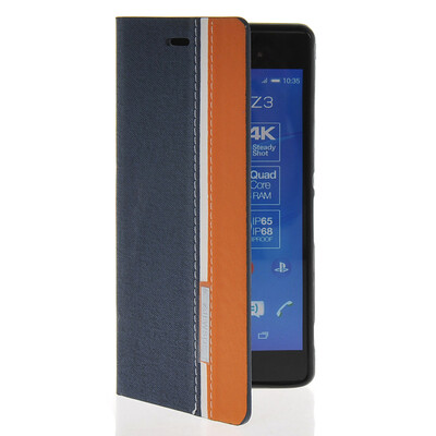 

MOONCASE Business style Leather Side Flip Wallet Card Slot Pouch Stand Back чехол для Sony Xperia Z3 Sapphire