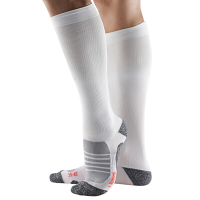 

LIN Сжатие Давление Бегущие носки Riding Socks Мужчины и женщины Спорта на открытом воздухе Футбол Бег Альпинизм Pieves Grades Сжатые спортивные носки White 1