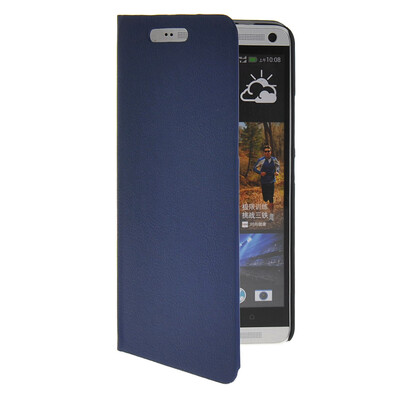 

MOONCASE Slim Leather Flip Wallet Card Pouch with Kickstand Shell Back Case Cover for HTC One Max T6 Blue