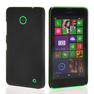 

MOONCASE Hard Rubberized Rubber Coating Devise Back Case Cover for Nokia Lumia 630 Black