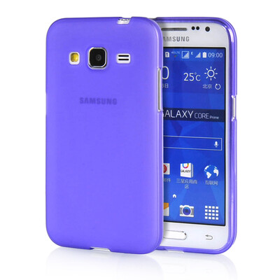 

MOONCASE Transparent Soft Flexible Silicone Gel TPU Skin Shell Back ЧЕХОЛ ДЛЯ Samsung Galaxy Core Prime G360 Purple