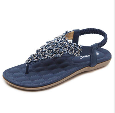 

2018 New Summer Ethnic Sandals Flowers Bohemia Large Size Flats