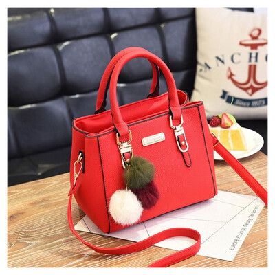 

SMOOZA brand women hairball ornaments totes solid sequined handbag hot sale party purse ladies messenger crossbody shoulder bags