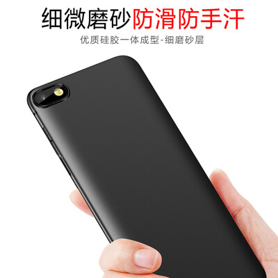 

KEKLLE millet red rice 6A mobile phone case protective cover frosted light silicone soft shell protective cover shatter-resistant mobile phone protective shell gentleman black