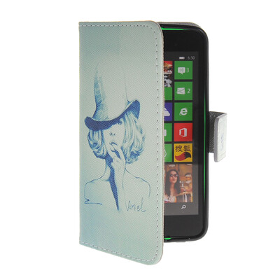 

MOONCASE Pattern Style Leather Side Flip Wallet Card Slot Pouch Stand Shell Back Case Cover For Nokia Lumia 630