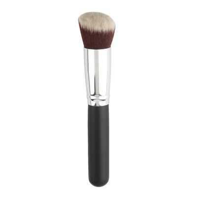 

Light Silver Black Brush Cosmetic Brush Face Make Up Blusher With Oblique Shape Light silver Black