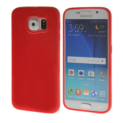 

MOONCASE Jelly color Soft Flexible Silicone Gel TPU Skin Shell Back Case Cover for Samsung Galaxy S6 Red