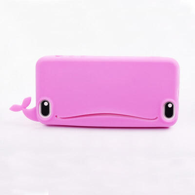 

Kawaii Big Mouth Whale Rubber Silicone Card Holder Soft Case Cover for Apple iPhone 6 6S 4.7 Inch Storage Back Cover