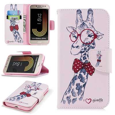 

BEFOSPEY Painting PU LeatherSoft TPU Card Slot Stand Wallet Case For Samsung Galaxy J2 Pro2018 J2201850