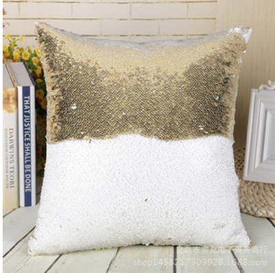 

Cntomlv Pillowcase Decorative Mermaid Sequin Colorful Square Plain Knitted Hidden Zipper Pillow Home Car Sofa Cushion Cover 4040
