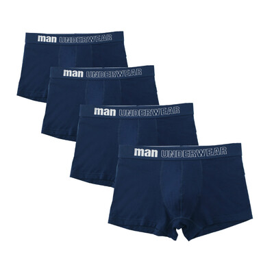 

4Pcs Lot Men Underwear Boxers Cotton Print Black White Gray Men Boxer Underwear Sexy Comfort Men Shorts Panties