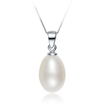

Beijing Run pearl dream month s925 silver inlaid freshwater pearl pendant drop 8-9mm