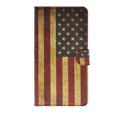 

MOONCASE U.S American Flag Leather Side Flip Wallet Card Slot Stand Pouch ЧЕХОЛ ДЛЯ Samsung Galaxy Mega 2 G750F