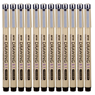 

Genvana G-0951 Needle Pen 0.1MM-Black (12pcs