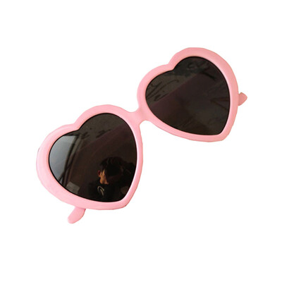 

Vanker Cute Heart-Shaped Plastic Frame Retro Sunglasses Eyeglasses (Pink