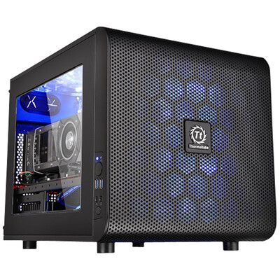 

Tt (Thermaltake) Core V21 Black Horizontal Chassis (Matx Chassis / Stratified Cooling / Side Transparent Panel / Support Long Graphics / Dual U3 / Water Cooled Game Chassis