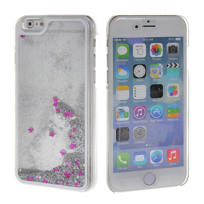 

MOONCASE Игристые песочные часы Дизайн Жесткий Прорезиненные чехол для Apple IPhone 6 (4.7 inch) Серебро