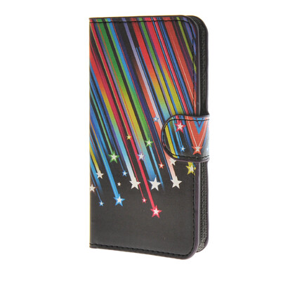 

MOONCASE Meteor style Leather Side Flip Wallet Card Slot Stand Pouch Case Cover for LG Leon 4G LTE / C40 a05