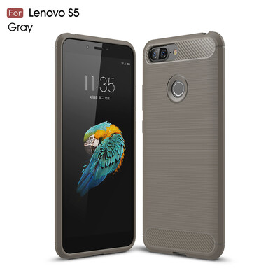 

Goowiiz Phone Case For Lenovo S5K8K8 Note Fashion Slim Carbon Fiber TPU Soft Silicone Prevent falling