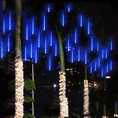 

JULELYS 20CM 8 Meteor Shower Rain Tube Outdoor LED Christmas Lights Wedding Garden String Lights Decoration Holiday Lighting