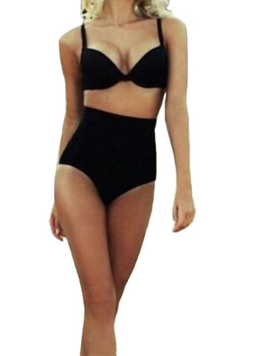 

2018 Solid Color Tie Back Underwire High Waist Bikini Set