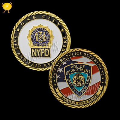 

New York City Police Department Faithful Until Death Brave Police Challenge Coins Collectibles Commemorative Souvenir Coins