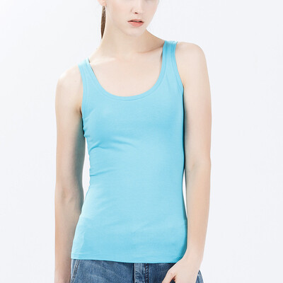 

Canvaus Summer New Women Solid Color Sexy Slim Bottoming Vest Cotton Camisole Tanks Tops