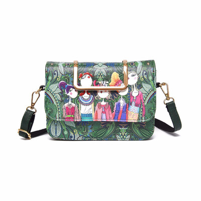 

CAROLING ANGEL New Women Shoulder Bag Korean Version Small Square Bag Fashion Printing Portable Female Bag