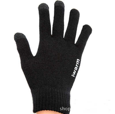 

New men&women in autumn&winter knitted thickened&fleece warm&non-slip touch screen gloves