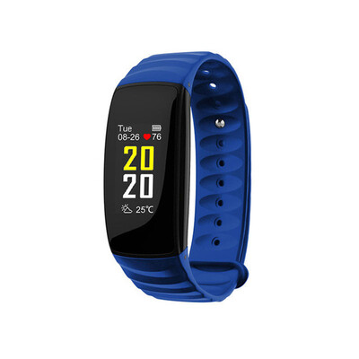 

Smart Band 096" Color Wristband Heart Rate Monitor Weather Display Waterproof Watch Remote Control Sport Bracelet