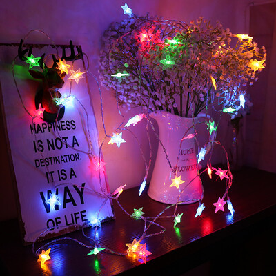 

Jiamo Festival Lantern Pentagram Light String Christmas Decoration Room Bedroom Valentines Day Color Decorative Light 3 Meters 20 Stars
