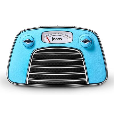 

JONTER M3 Retro Bluetooth Radio Speaker Subwoofer Wireless Mini Portable Outdoor Audio Phone Call Leather Handle Small Joe Blue