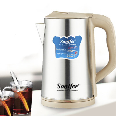 

2.5L Original 220V Electric Kettle нержавеющая сталь 1500W Быстрое нагревание Электрический кипящий горшок Sonifer