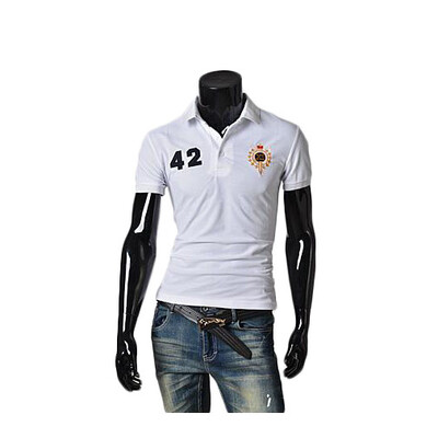 

Zogaa New Men's POLO Shirt Matching Color Short Sleeve Embroider