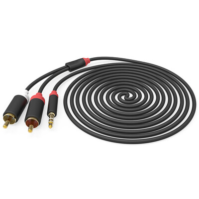 

Wins shengwei ARC-1050A 35mm one sub-two audio cable 5 meters Athens black 35 turn double lotus 2RCA audio computer speaker line amplifier audio line