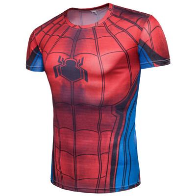 

Marvel fashion mens T-shirt anime adult shirt Captain America Superman Iron Man&other role-playing T-shirt