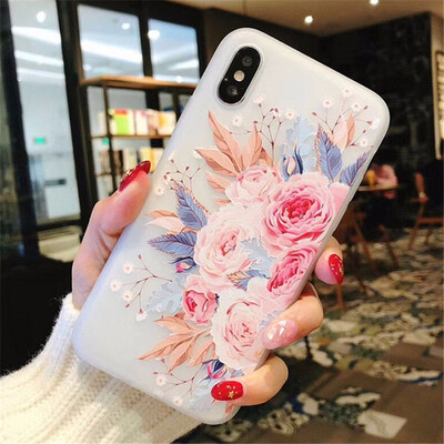 

Flower Silicon Phone Case For iPhone 7 8 Plus Rose Floral Leaves Cases For iPhone X 8 7 6 6S Plus 5 5S SE Soft TPU Cover
