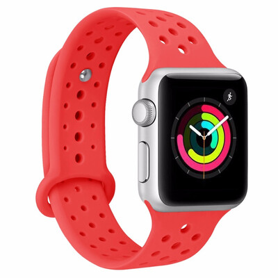 

Colorful Soft Silicone Replacement Sport Band 38mm 42mm for Apple Watch Series1 2 3 Wrist Bracelet Strap For iWatch Sports Edition