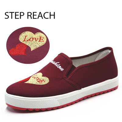 

Women shoes Canvas Shoes Pattern Ventilate All Matched Shoes student Lovely heart shape
