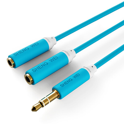 

Wins shengwei AC-3003E 35mm stereo one two audio line couple line 30CM AUX one two audio adapter 1 minute 2 headphone extension cable