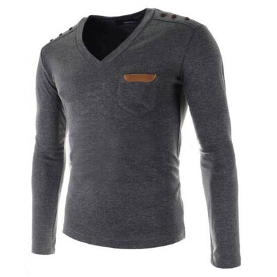 

Zogaa New Mens T-Shirt Fashion V-neck
