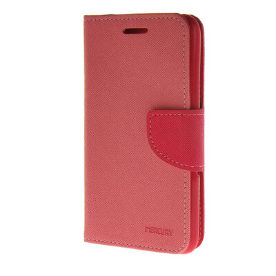 

MOONCASE Splice Color Leather Wallet Flip Card Slot Bracket Back Case Cover for Sony xperia E4 Pink